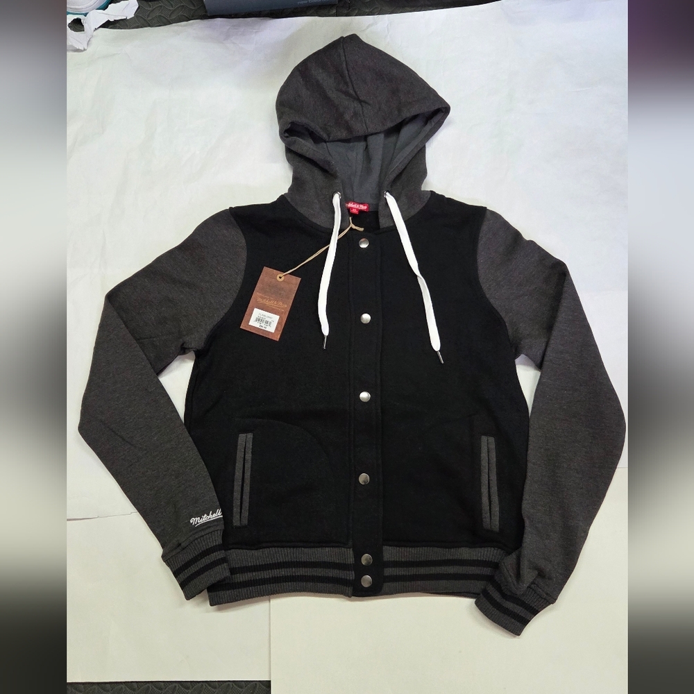 Mitchell & Ness Essentials Branded Hooded Jacket Varsity Letterman